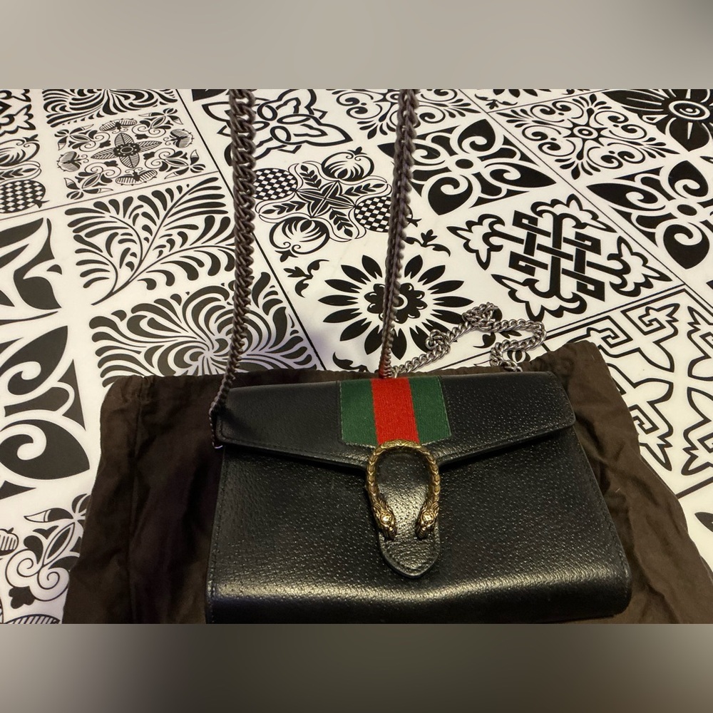 Gucci Black Leather Crossbody Bag